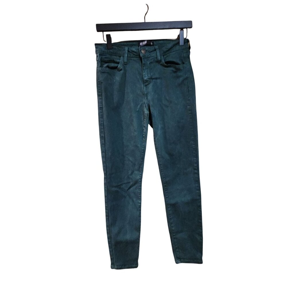 Just Black Womens Skinny Corduroy Pants Teal Green Size 28P Mid-Rise Stretchy Co